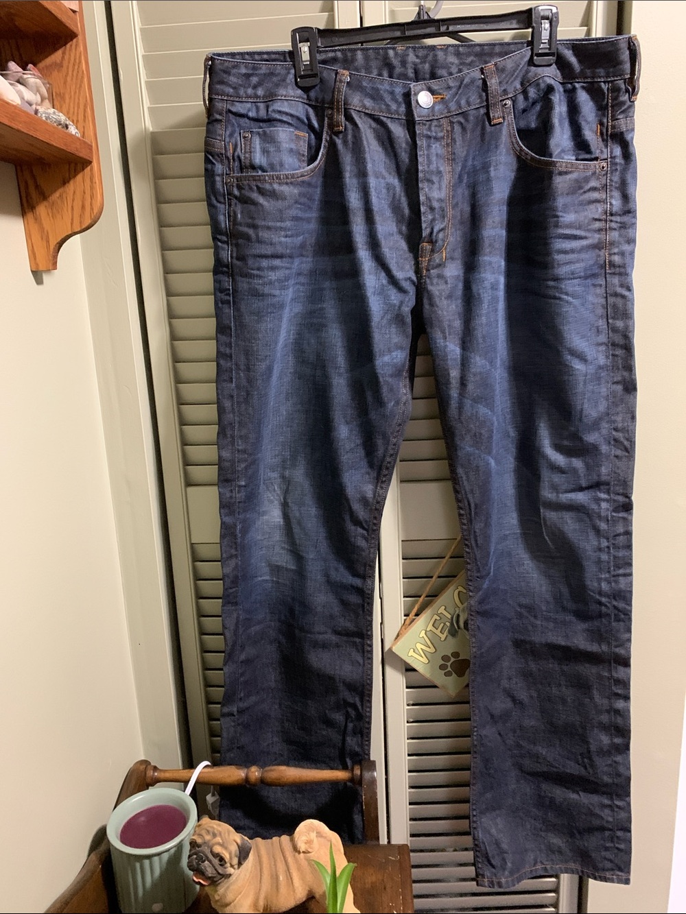 Buffalo David Bitton Men's Dark Blue Straight Jeans
